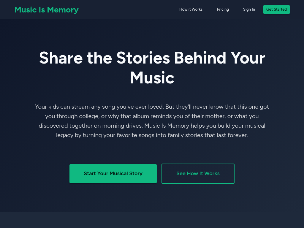 Music Is Memory screenshot